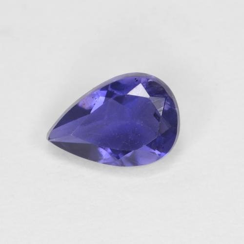 tiefblau Iolith Edelstein - 0.5ct Birnen Schliff (ID: 585879)