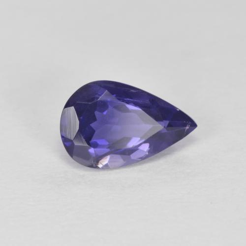0.67 ct Violet Iolite Stone, Natural Iolite in Pear Facet Shape for Sale
