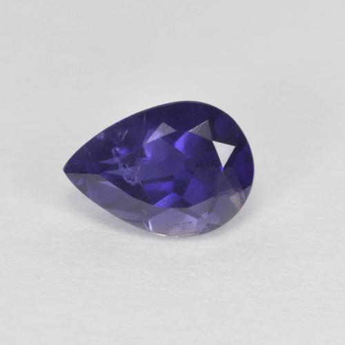 Bleu royal Iolite gemme - 0.7ct Poire facette (ID: 585882)