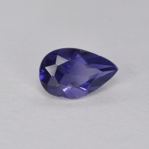 Midnight Blue Iolite Gem - 0.4ct Pear Facet (ID: 585908)