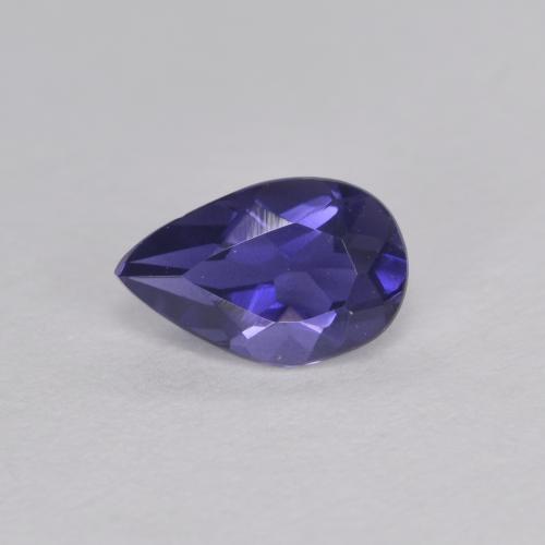 0.38 ct Blue Iolite Stone, Natural Iolite in Pear Facet Shape for Sale