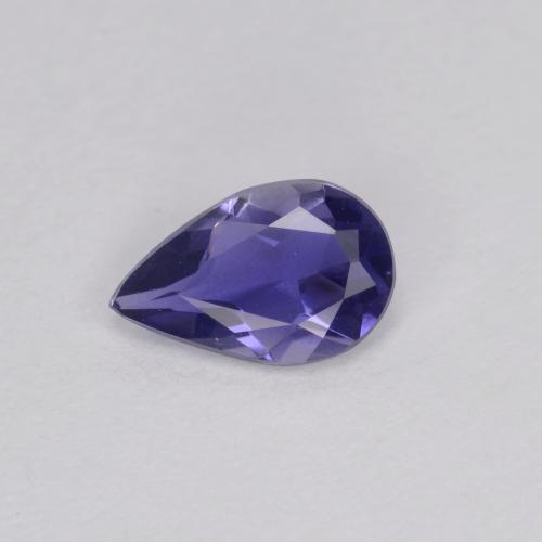 Dark Blue Iolite Gem - 0.3ct Pear Facet (ID: 585909)