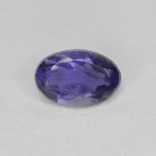 Dark Violet Iolite Gem - 0.4ct Oval Facet (ID: 586139)