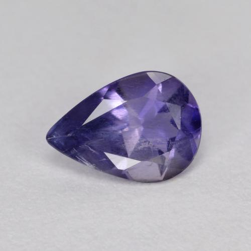 Deep Violet Iolite Gem - 0.5ct Pear Facet (ID: 586145)