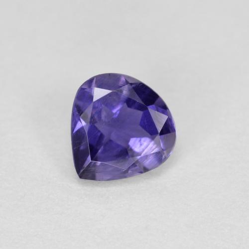 Dark Violet Iolite Gem - 0.4ct Pear Facet (ID: 586150)