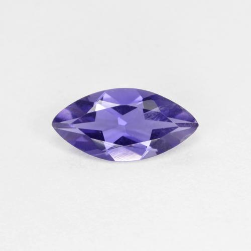 Navy Blue Iolite Gem - 0.4ct Marquise Facet (ID: 589446)