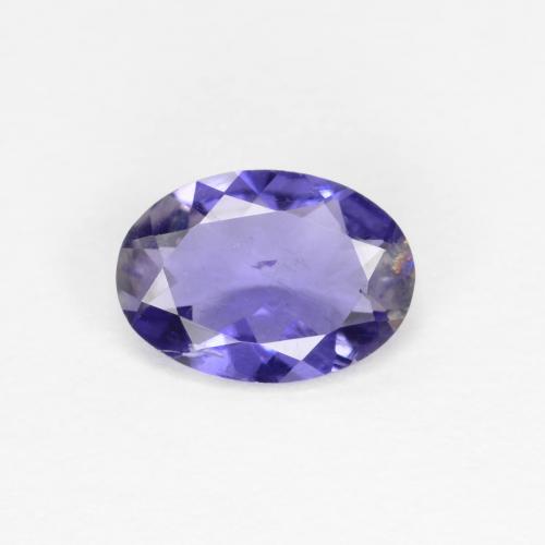 Navy Blue Iolite Gem - 0.5ct Oval Facet (ID: 589451)