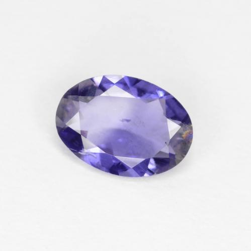 0.48 ct Blue Iolite Stone, Natural Iolite in Oval Facet Shape for Sale