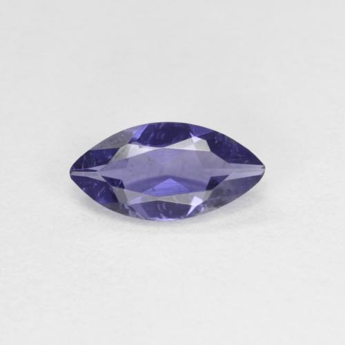 Dark Bluish Purple Iolite Gem - 0.5ct Marquise Facet (ID: 589795)
