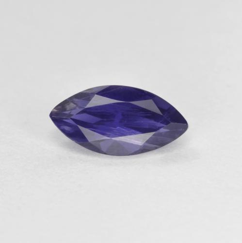 Dark Bluish Purple Iolite Gem - 0.6ct Marquise Facet (ID: 589797)
