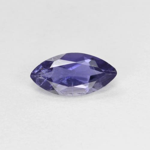 Dark Bluish Purple Iolite Gem - 0.4ct Marquise Facet (ID: 589798)