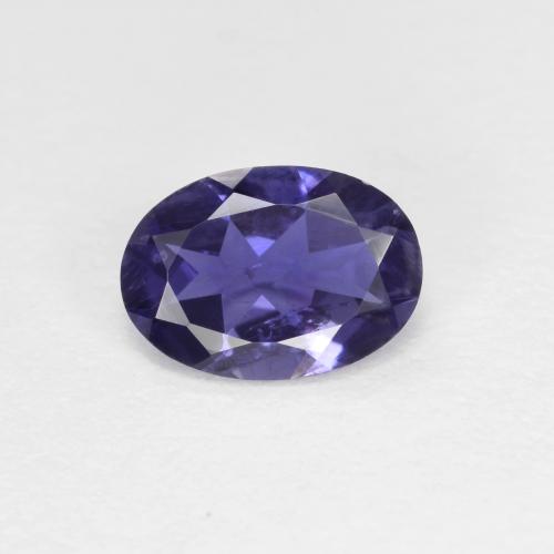Dark Bluish Purple Iolite Gem - 0.5ct Oval Facet (ID: 589804)