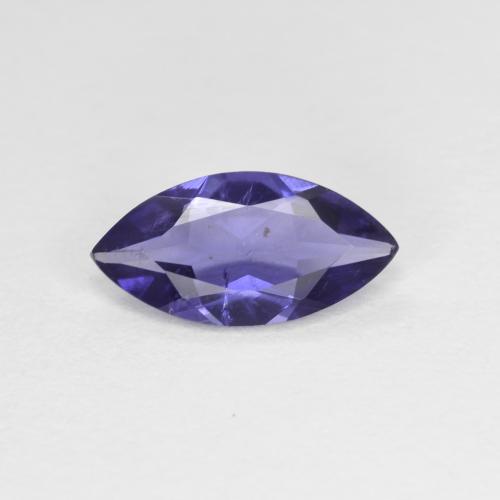 Deep Purple Iolite Gem - 0.8ct Marquise Facet (ID: 589805)