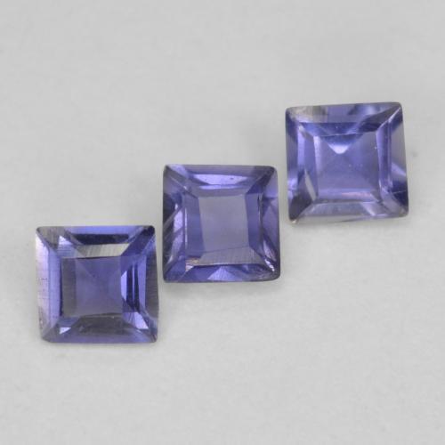 0.23 ctw Violet Iolite Stones, Natural Iolite in Square Facet Shape for Sale
