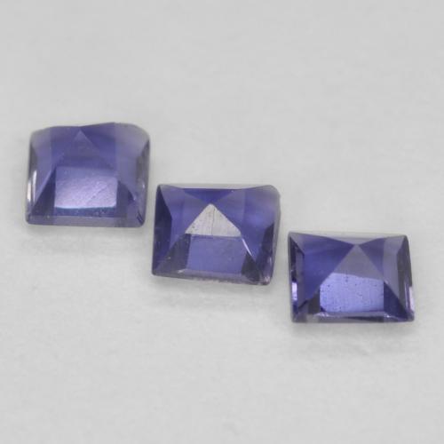Iolite Gemstones in 2.7 x 2.7 mm Size for Sale, Iolite Stones in Dark Bluish Purple Color