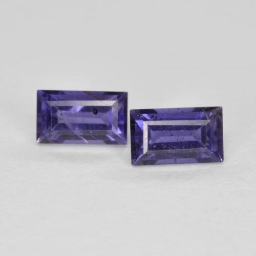 Eggplant Violet Eliolite Gem - 0.3ct Baguette sfaccettata (ID: 590931)