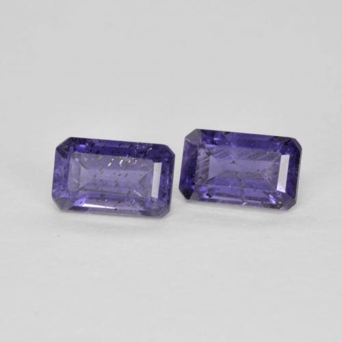 0.62 ctw Violet Iolite Stones, Natural Iolite in Octagon Step Cut Shape for Sale