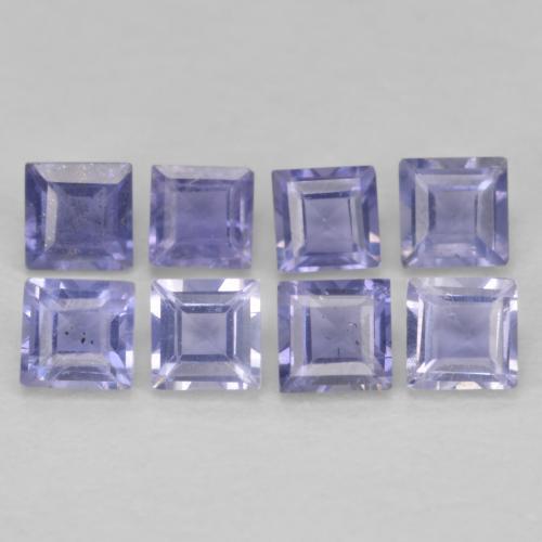 Medium-Light Violet Iolite Gem - 0.1ct Square Facet (ID: 591541)