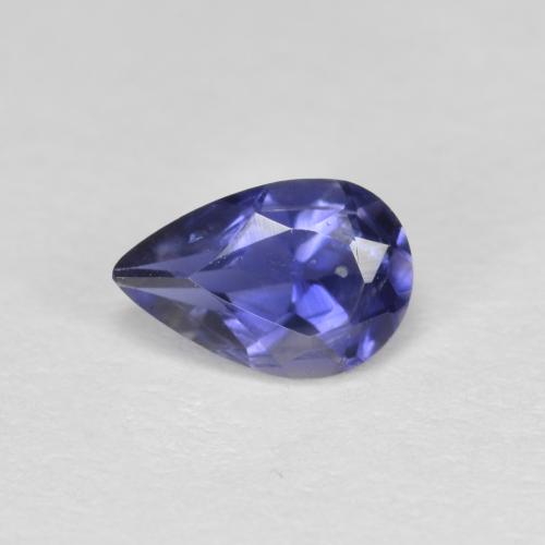 0.37 ct Blue Iolite Stone, Natural Iolite in Pear Facet Shape for Sale