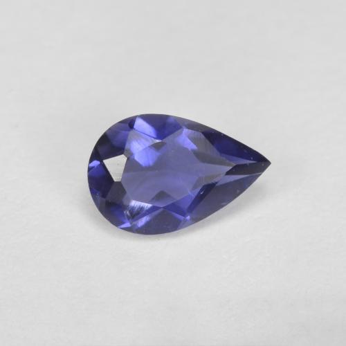 Dark Blue Iolite Gem - 0.4ct Pear Facet (ID: 591550)