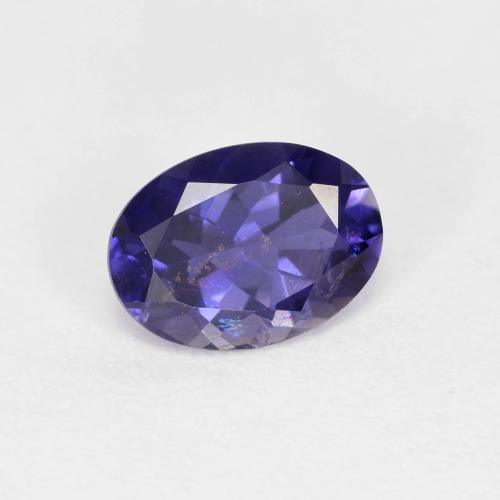 0.66 ct Violet Iolite Stone, Natural Iolite in Oval Facet Shape for Sale