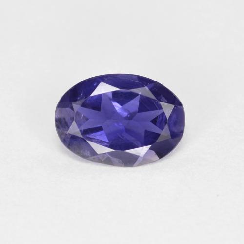 Deep Purple Iolite Gem - 0.5ct Oval Facet (ID: 594697)