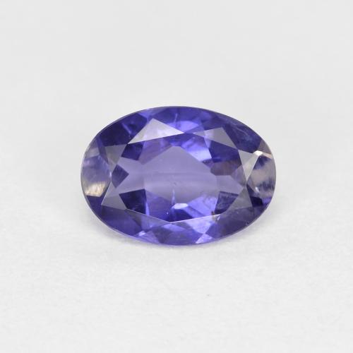 Dark Bluish Purple Iolite Gem - 0.6ct Oval Facet (ID: 594699)