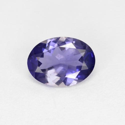 Deep Purple Iolite Gem - 0.6ct Oval Facet (ID: 594701)