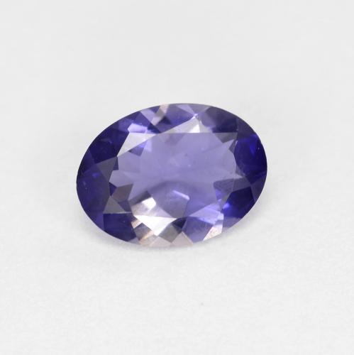 0.55 ct Violet Iolite Stone, Natural Iolite in Oval Facet Shape for Sale