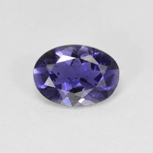 Deep Purple Iolite Gem - 0.5ct Oval Facet (ID: 594702)
