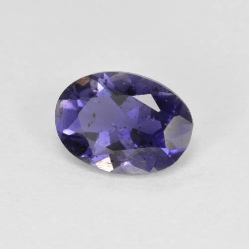 0.52 ct Violet Iolite Stone, Natural Iolite in Oval Facet Shape for Sale