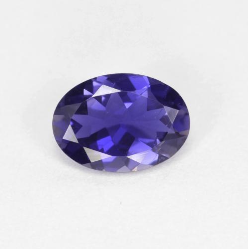 Dark Bluish Purple Iolite Gem - 0.6ct Oval Facet (ID: 594703)