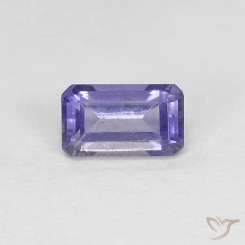 0.29ct Natural Dark Bluish Purple Iolite, Emerald Cut, VS