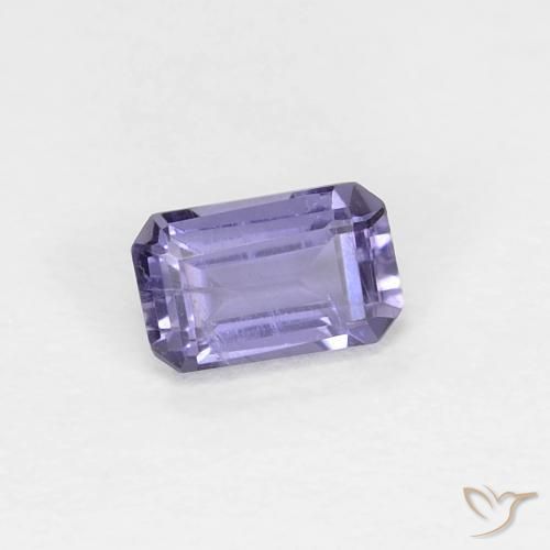 0.25 ct Violet Iolite Stone, Natural Iolite in Octagon Step Cut Shape for Sale