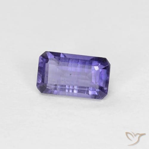 0.25 ct Violet Iolite Stone, Natural Iolite in Octagon Step Cut Shape for Sale
