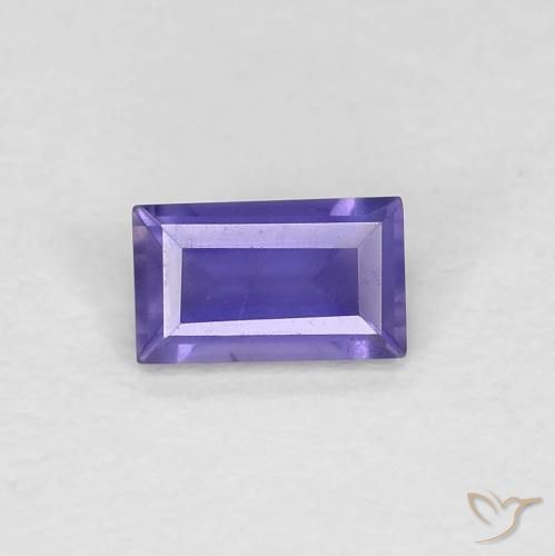 0.23ct Natural Bright Violet Iolite, Baguette, VS