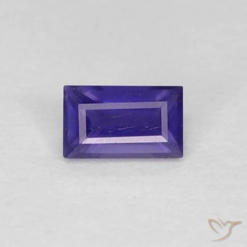 0.26ct Natural Intense Violet Iolite, Baguette, VS