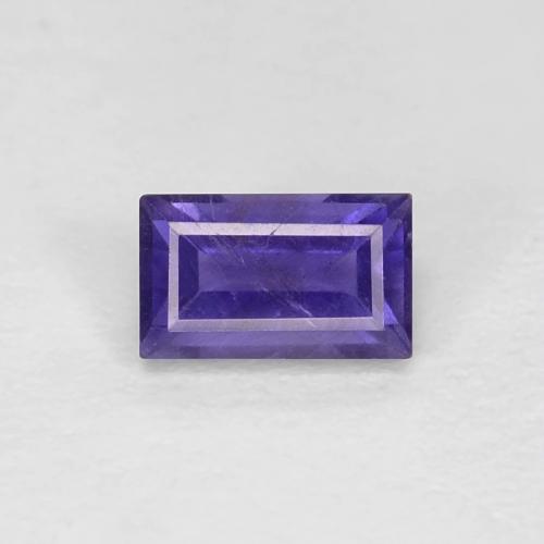 Iolita Violeta Faceta en Estilo Baguette de 5,2 x 3,1mm de Madagascar, peso de 0.33 ct, piedra preciosa natural No tratado en claridad VS, Iolita de 1 pieza - Color: Violeta intenso, dureza Mohs de 7 - 7.5 Adecuado para joyas de uso diario, Photo A