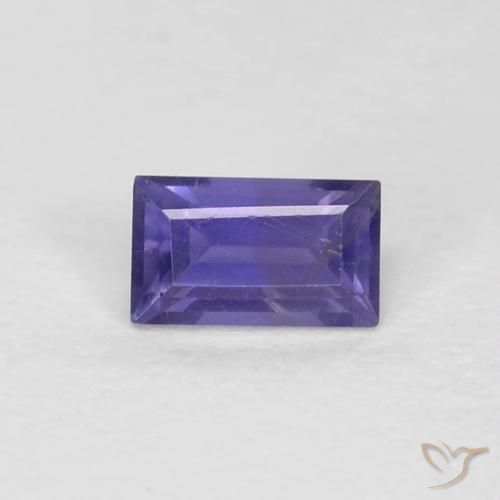 0.30ct Natural Intense Violet Iolite, Baguette, VS