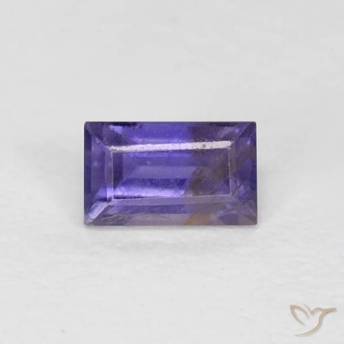 0.33ct Natural Medium Violet Iolite, Baguette, VS
