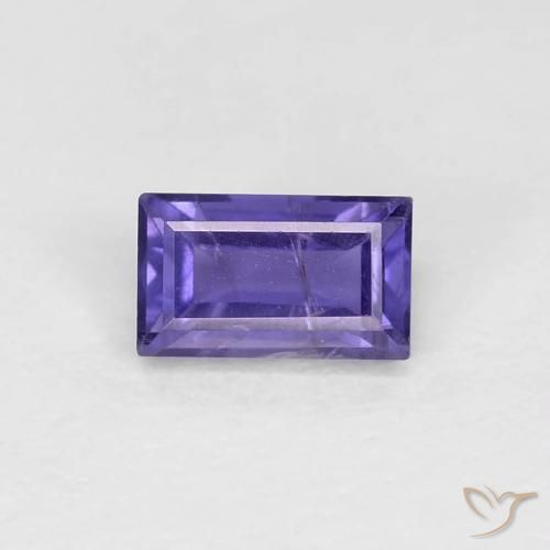 0.3 ct Baguette Cut Iolite, 5.1 x 3 mm From Madagascar, Photo A