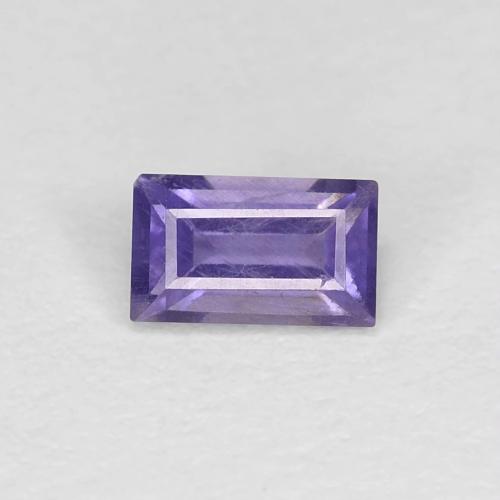 Iolita Violeta Faceta en Estilo Baguette de 5 x 3mm de Madagascar, peso de 0.27 ct, piedra preciosa natural No tratado en claridad VS, Iolita de 1 pieza - Color: Violeta intenso, dureza Mohs de 7 - 7.5 Adecuado para joyas de uso diario, Photo A