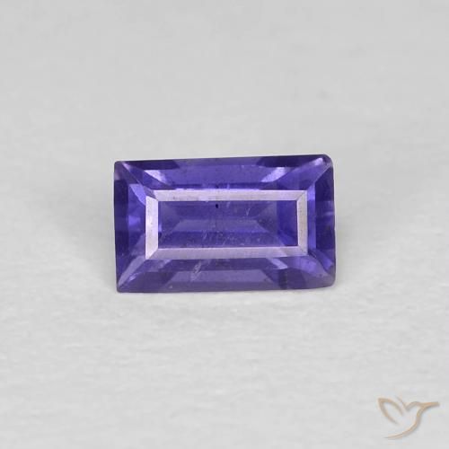 0.27 ct Baguette Cut Iolite, 5 x 3.1 mm From Madagascar, Photo A