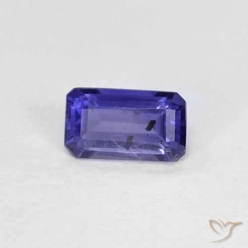 0.26 ct Blue Iolite Stone, Natural Iolite in Octagon Step Cut Shape for Sale