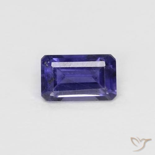 0.28 ct Violet Iolite Gemstone, Iolite Gem in Octagon Step Cut Shape for Sale.