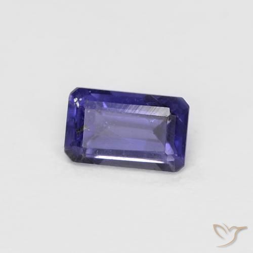 0.28 ct Violet Iolite Stone, Natural Iolite in Octagon Step Cut Shape for Sale