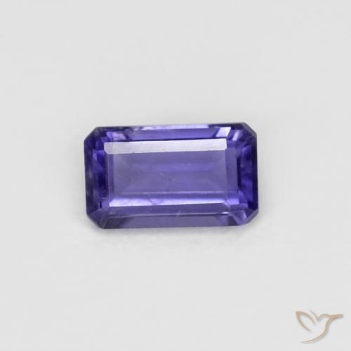 0.26 ct Violet Iolite Stone, Natural Iolite in Octagon Step Cut Shape for Sale