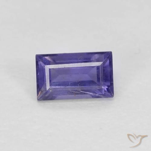 0.31 ct Baguette Cut Iolite, 5 x 3 mm From Madagascar, Photo A