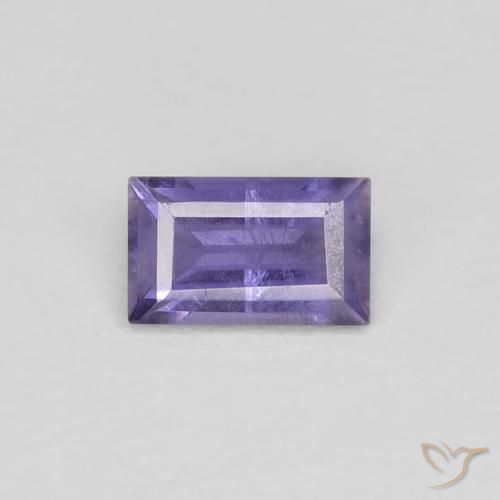 0.25ct Natural Light Pinkish Violet Iolite, Baguette, VS