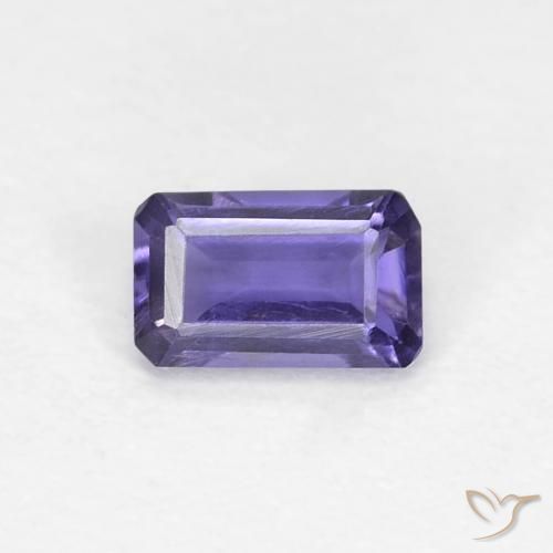 Iolite Violet Octogone / coupe Émeraude 0,26 ct de Madagascar, Dimension 5,1 x 3,1mm, Pierre gemme naturelle Non traité, pureté vvs-vs, 1 pièce de iolite octagon step cut, dureté de Mohs de 7 à 7.5 convient aux bijoux de tous les jours, pierre de sagesse, Photo A
